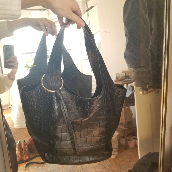 Elizabeth and James Finley Embossed Leather Tote Bag - Picture 6 of 9